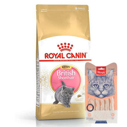Royal Canin - Royal Canin Kitten British Shorthair Yavru Irk Kedi Maması 2 Kg + Wanpy Creamy Treat 5x14 Gr