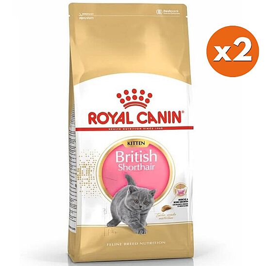Royal Canin Kitten British Shorthair Yavru Irk Kedi Maması 2 Kg x 2 Adet + Temizlik Mendili - 1