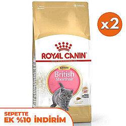 Royal Canin Kitten British Shorthair Yavru Irk Kedi Maması 2 Kg x 2 Adet + Temizlik Mendili - Royal Canin