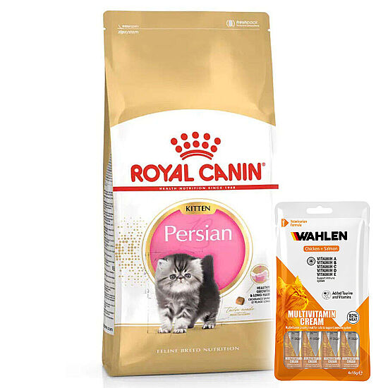 Royal Canin Kitten Persian Yavru İran Irk Maması 2 Kg + 1 Paket Wahlen Multivitamin 4x15 Gr - 1