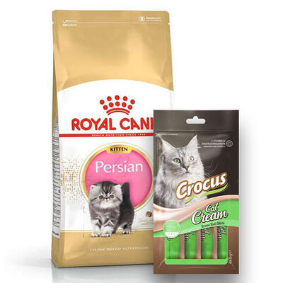 Royal Canin Kitten Persian Yavru İran Irk Maması 2 Kg + Crocus Cream Ödül 4x15 Gr