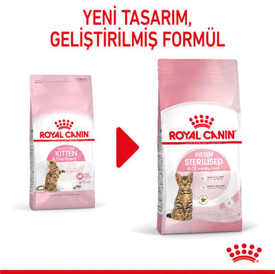 Royal Canin Kitten Sterilised Kısırlaştırılmış Yavru Kedi Maması 2 Kg x 2 Adet + 10 Adet Wooc Lolipop Ödül - 5