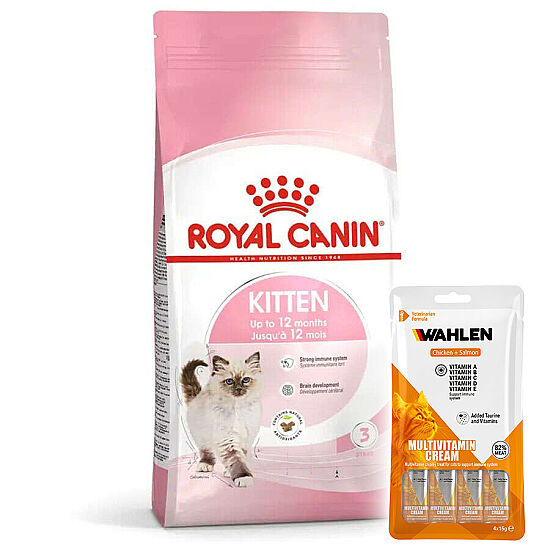 Royal Canin Kitten Yavru Kedi Maması 10 Kg + 3 Paket Wahlen Multivitamin 4x15 Gr - 1