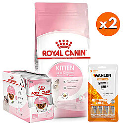 Royal Canin Kitten Yavru Kedi Maması 10 Kg x 2 Adet + 6 Paket Wahlen Ödül + 24 Adet Royal Canin Yaş Mama - Royal Canin