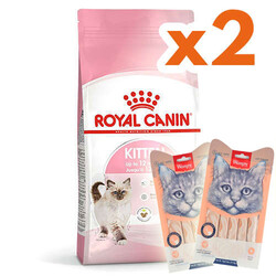 Royal Canin - Royal Canin Kitten Yavru Kedi Maması 10 Kg x 2 Adet + 2 Adet Wanpy Creamy Treat 5x14 Gr