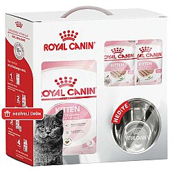 Royal Canin Kitten Yavru Kedi Maması 2 Kg + 6 Adet Kitten 85 Gr Yaş Mama + Çelik Mama Kabı - Royal Canin