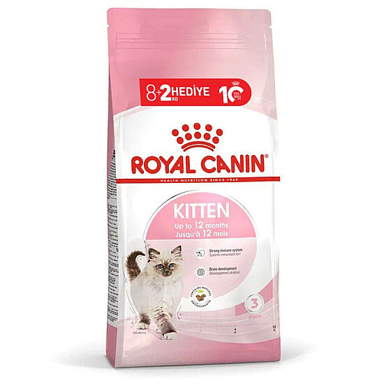 Royal Canin Kitten Yavru Kedi Maması 8+2 Kg (Toplam 10 Kg) + 15 Adet Wooc Lolipop Ödül - 2