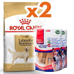Royal Canin - Royal Canin Labrador Retriever Irk Köpek Maması 12 Kg x 2 Adet + 2 Adet Esca Food Köpek Ödülü