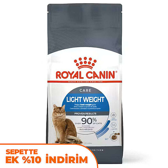 Royal Canin Light Weight Düşük Kalorili Kedi Maması 8 Kg + Temizlik Mendili - 1