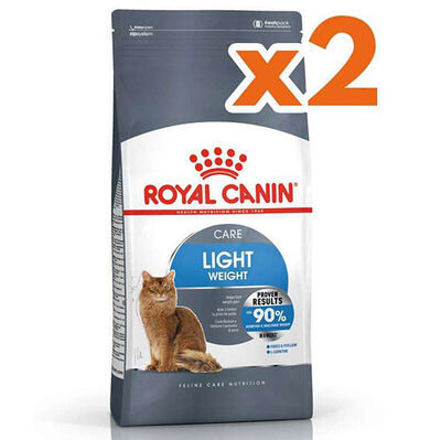 Royal Canin Light Weight Düşük Kalorili Kedi Maması 8 Kg x 2 Adet + 2 Adet 10Lu Lolipop Kedi Ödülü + Temizlik Mendili