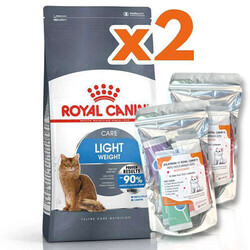 Royal Canin Light Weight Düşük Kalorili Kedi Maması 8 Kg x 2 Adet + 2 Adet 10Lu Lolipop Kedi Ödülü - Thumbnail