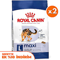 Royal Canin Maxi Adult Büyük Irk Köpek Maması 15 Kg x 2 Adet + Temizlik Mendili - Royal Canin