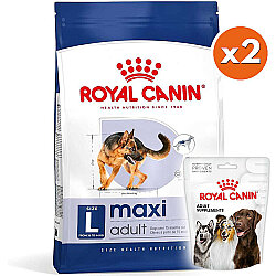 Royal Canin Maxi Adult Büyük Irk Köpek Maması 15 Kg x 2 Adet + 6 Adet Royal Canin Köpek Ödülü - Royal Canin