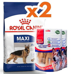 Royal Canin - Royal Canin Maxi Adult Büyük Irk Köpek Maması 15 Kg x 2 Adet + 2 Adet Esca Food Köpek Ödülü