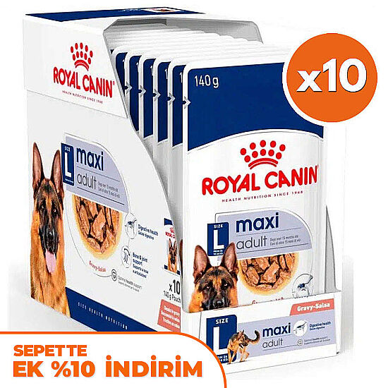 Royal Canin Maxi Adult Gravy Köpek Yaş Maması 140 Gr x 10 Adet - 1