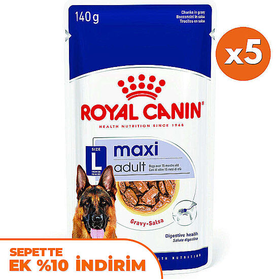 Royal Canin Maxi Adult Gravy Köpek Yaş Maması 140 Gr x 5 Adet - 1