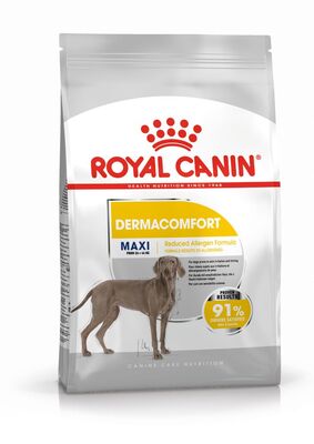 Royal Canin Maxi Dermacomfort Hassas Köpek Maması 12 Kg + 32OZ Çelik Derin Mama Kabı