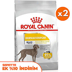 Royal Canin Maxi Dermacomfort Hassas Köpek Maması 12 Kg x 2 Adet + Temizlik Mendili - Royal Canin