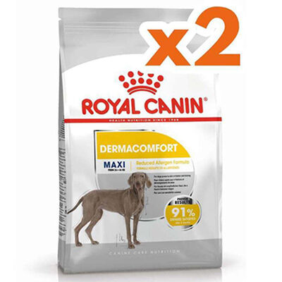 Royal Canin Maxi Dermacomfort Hassas Köpek Maması 12 Kg x 2 Adet + Temizlik Mendili