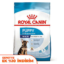 Royal Canin Maxi Puppy Büyük Irk Yavru Köpek Maması 15 Kg + Temizlik Mendili - Royal Canin