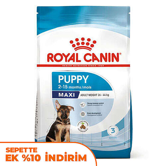 Royal Canin Maxi Puppy Büyük Irk Yavru Köpek Maması 15 Kg + Temizlik Mendili - 1