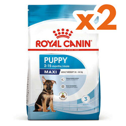 Royal Canin Maxi Puppy Büyük Irk Yavru Köpek Maması 15 Kg x 2 Adet + Temizlik Mendili - Royal Canin