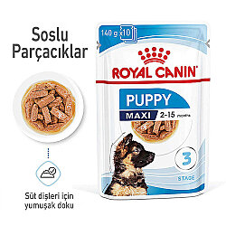 Royal Canin Maxi Puppy Gravy Köpek Yaş Maması 140 Gr x 5 Adet - 4
