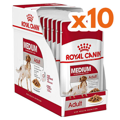 Royal Canin Medium Adult Gravy Köpek Yaş Maması 140 Gr x 10 Adet