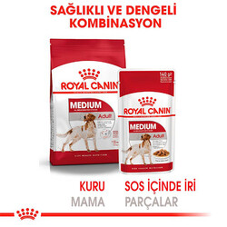 Royal Canin Medium Adult Gravy Köpek Yaş Maması 140 Gr x 10 Adet - Thumbnail