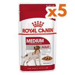 Royal Canin - Royal Canin Medium Adult Gravy Köpek Yaş Maması 140 Gr x 5 Adet
