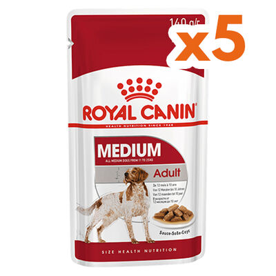 Royal Canin Medium Adult Gravy Köpek Yaş Maması 140 Gr x 5 Adet