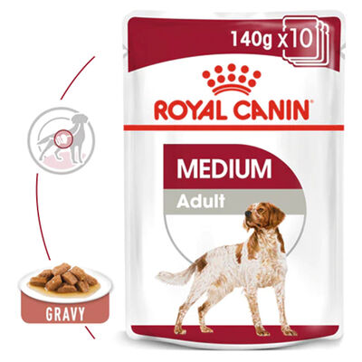 Royal Canin Medium Adult Gravy Köpek Yaş Maması 140 Gr x 5 Adet