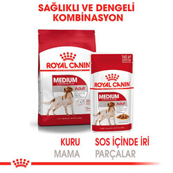 Royal Canin Medium Adult Gravy Köpek Yaş Maması 140 Gr x 5 Adet - Thumbnail