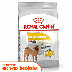 Royal Canin Medium Dermacomfort Deri Sağlığı Köpek Maması 12 Kg + Temizlik Mendili - Royal Canin