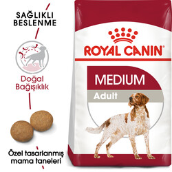 Royal Canin - Royal Canin Medium Orta Irk Köpek Maması 15 Kg + 4 Adet Temizlik Mendili