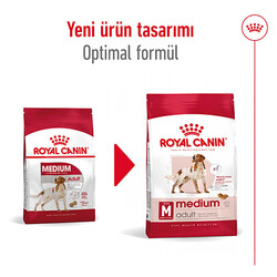 Royal Canin - Royal Canin Medium Orta Irk Köpek Maması 15 Kg + Temizlik Mendili