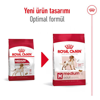 Royal Canin Medium Orta Irk Köpek Maması 15 Kg x 2 Adet + 2 Adet Wanpy Creamy Treat 5x14 Gr