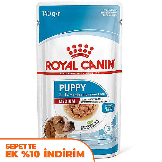 Royal Canin Medium Puppy Gravy Köpek Yaş Maması 140 Gr - 1