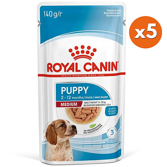 Royal Canin Medium Puppy Gravy Köpek Yaş Maması 140 Gr x 5 Adet - 1