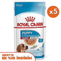 Royal Canin Medium Puppy Gravy Köpek Yaş Maması 140 Gr x 5 Adet - Royal Canin