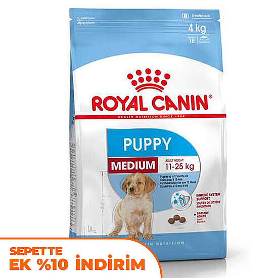Royal Canin Medium Puppy Orta Irk Yavru Köpek Maması 15 Kg + Temizlik Mendili - 1