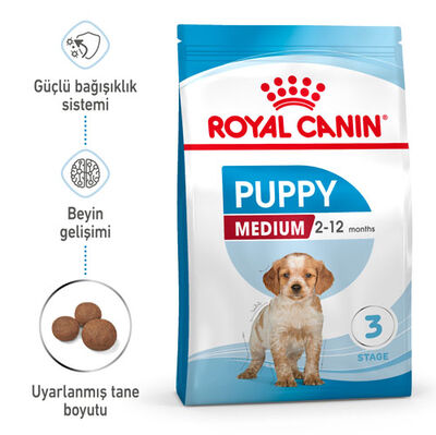 Royal Canin Medium Puppy Orta Irk Yavru Köpek Maması 15 Kg x 2 Adet + Temizlik Mendili