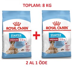 Royal Canin - Royal Canin Medium Starter Orta Irk Anne ve Yavru Köpek Maması 4 Kg - 2 Al 1 Öde (Toplam: 8 Kg)