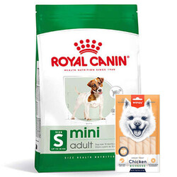 Royal Canin - Royal Canin Mini Adult Küçük Irk Köpek Maması 8 Kg + Wanpy Creamy Treat 5x14 Gr