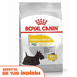 Royal Canin Mini Dermacomfort Küçük Irk Hassas Köpek Maması 3 Kg + Temizlik Mendili - Royal Canin