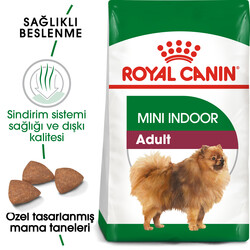 Royal Canin - Royal Canin Mini Indoor Adult Yetişkin Köpek Maması 1,5 Kg + Temizlik Mendili