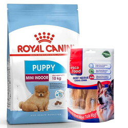 Royal Canin - Royal Canin Mini Indoor Puppy Yavru Köpek Maması 1,5 Kg + Esca Food Köpek Ödülü