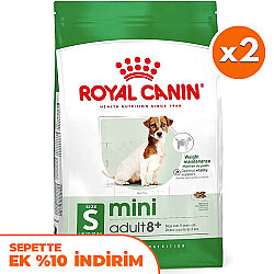 Royal Canin Mini Adult +8 Küçük Irk Yaşlı Köpek Maması 2 Kg x 2 Adet + Temizlik Mendili - Royal Canin