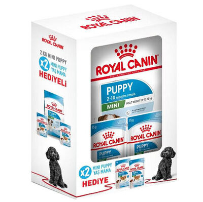 Royal Canin BOX Mini Puppy Küçük Irk Yavru Köpek Maması 2 Kg + 2 Adet Royal Canin Yaş Mama - 1