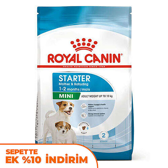 Royal Canin Mini Starter Küçük Irk Anne ve Yavru Köpek Maması 1 Kg + Temizlik Mendili - 1